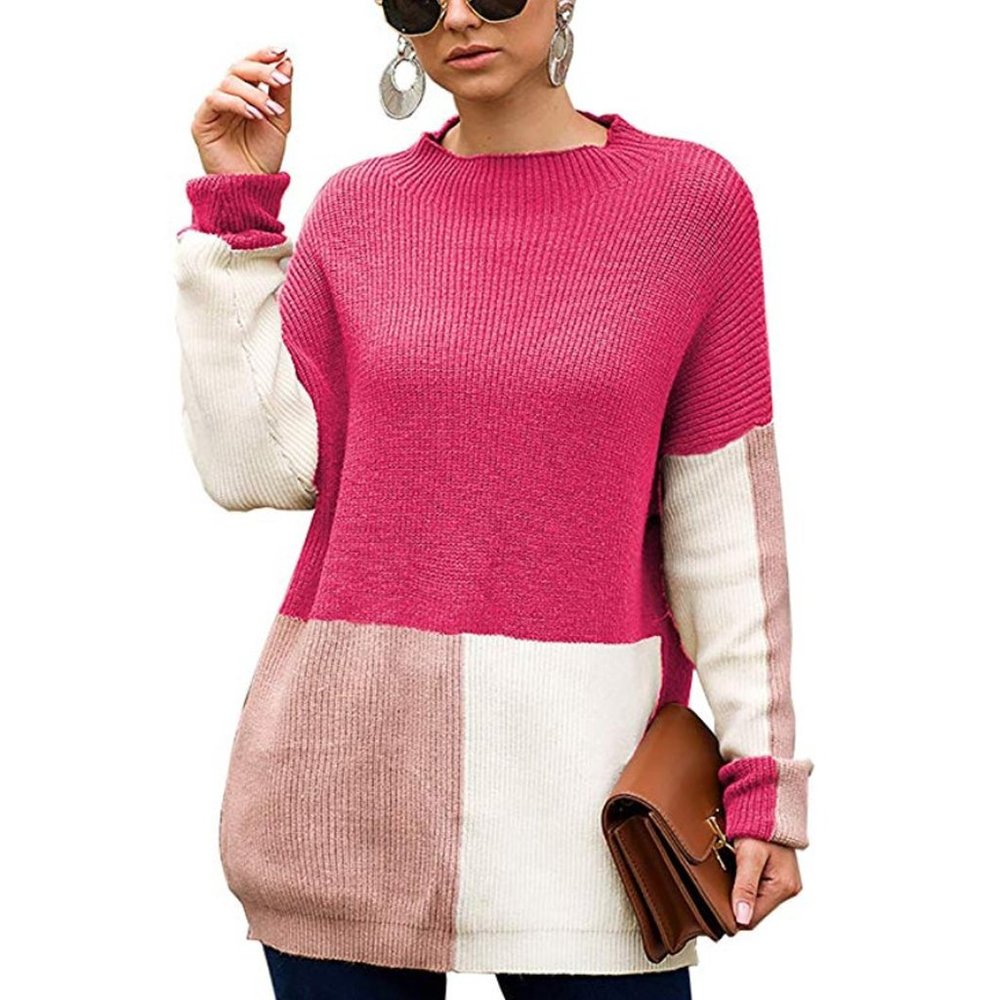 Long Sleeve Drop Shoulder Knit Loose Sweater